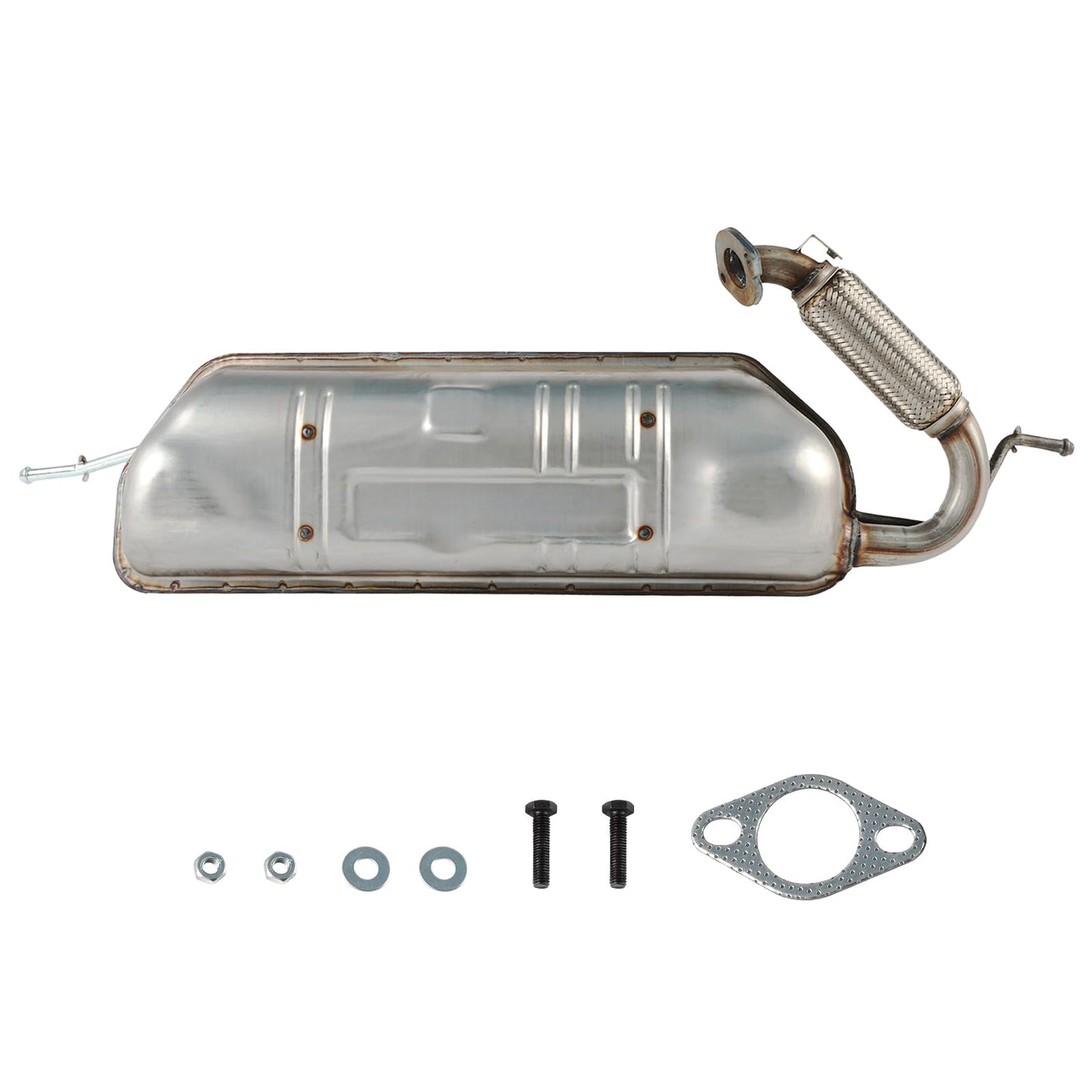LELEHOKA Stainless Steel Rear Direct Fit Muffler Compatible for Smart Fortwo 2008-2015 1.0L, Automotive Replacement Part
