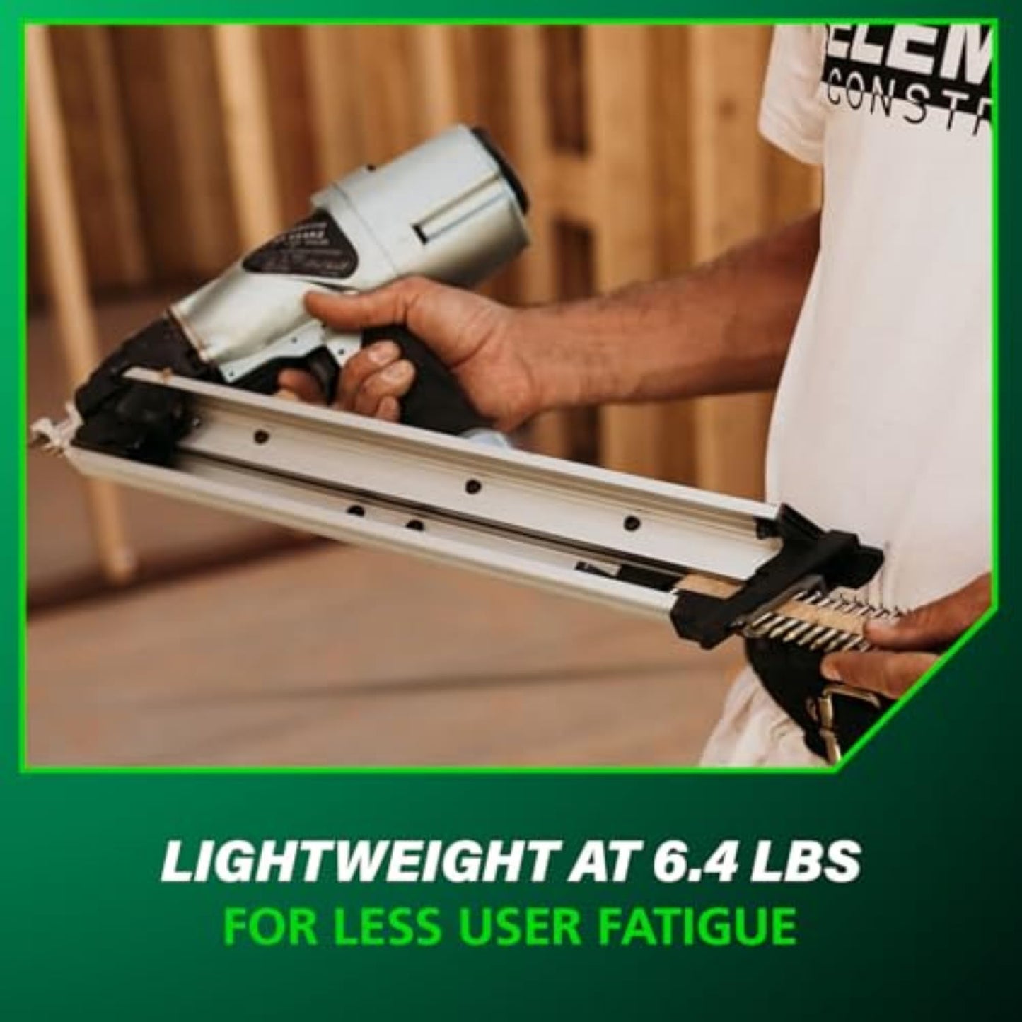Metabo HPT Strap-Tite Strip Nailer, Pro-Preferred Pneumatic Power Nailers for Metal Connectors, Lightweight 6.4 lbs Fastening Tool, 36° Precision Fastening System, 1-1/2″ to 2-1/2″ Fasteners, NR65AK2