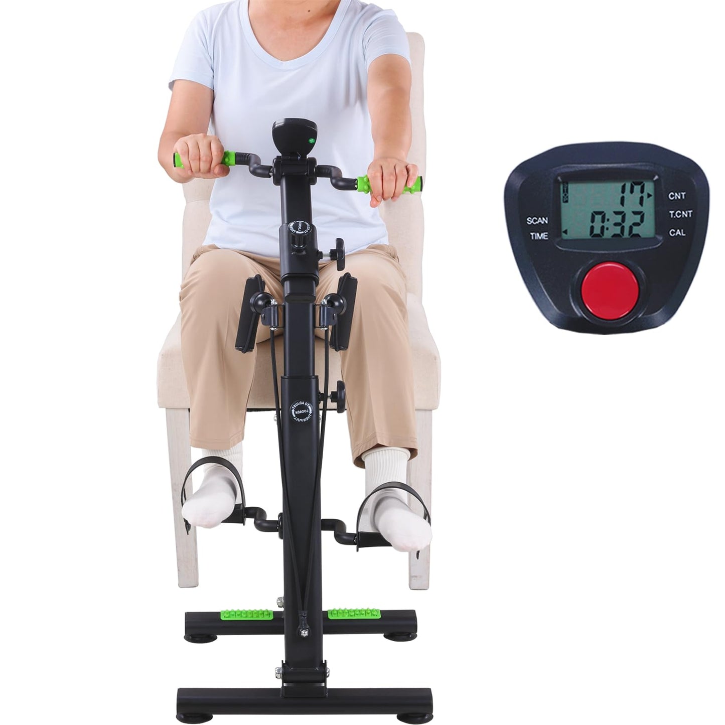 MDODM Pedal Exerciser Bike for Seniors, Arm Leg Hand and Knee Elderly Exercise Equipment, Sitting Home Exercise Machine for Total Body, Great Gift for Elderly