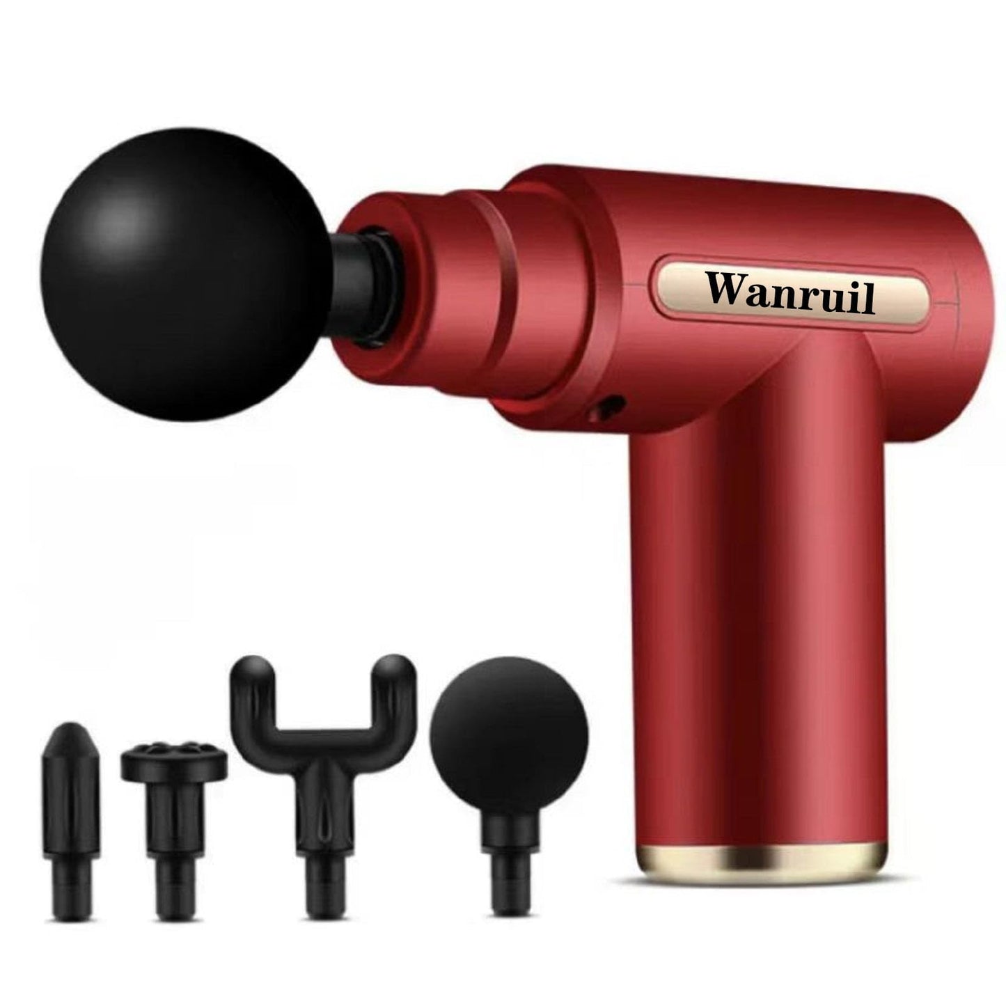 WANRUIL Massage Gun Upgrade Deep Tissue Muscle Massager for Pain Relief Percussion Massager with 4 Massage Heads & Silent Brushless Motor Portable Handheld Massager Best Gifts for Him Her