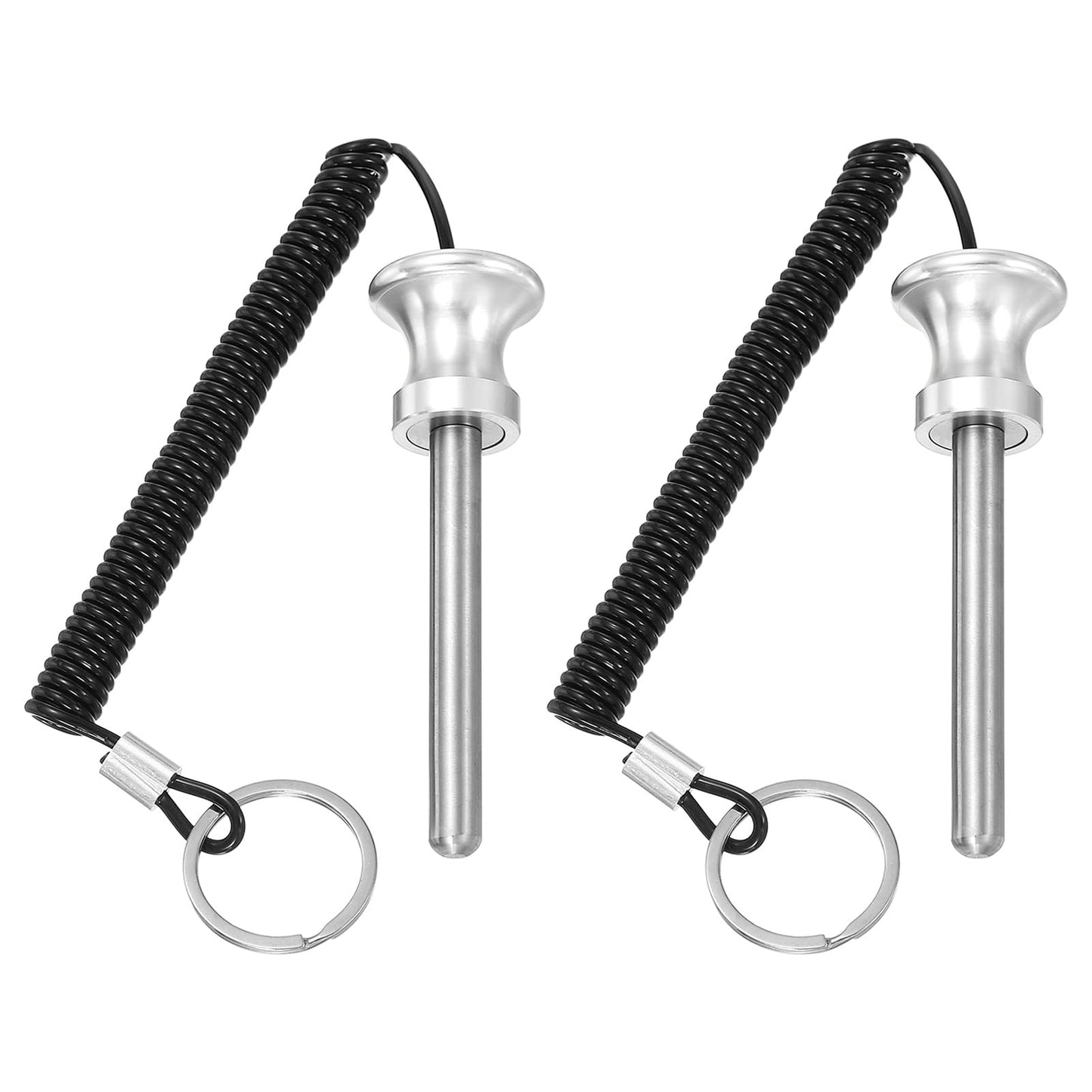 YELARXI Weight Stack Pin, Weight Gym Pin Strength Training Equipment Replacement with Pull Rope, 0.4 x 3.1 Inch Fit for Commercial Home Gym Club Machine Accessories (2 Pack, Silver)