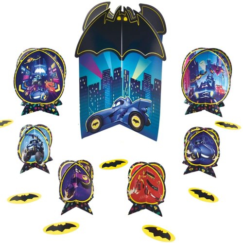 Multicolor Bat Wheels Table Centerpiece Kit - 12.2" (1 Set) - Ideal for Kids' Birthday Parties & Celebrations