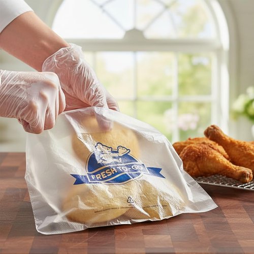 BPA-Free Deli Saddle Bags (2000 Bags) 10.5" x 8" with Flip Top | Fresh To-Go Printed Plastic Food Storage Bags for Sandwiches, Meat, Cheese, Bakery, Takeout Use (2000, Large(10.5-inches x 8-inches))