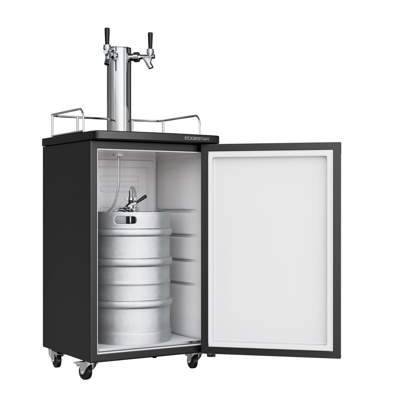 EdgeStar KC2000SSTWIN Full Size Stainless Steel Dual Tap Kegerator & Draft Beer Dispenser - Stainless Steel