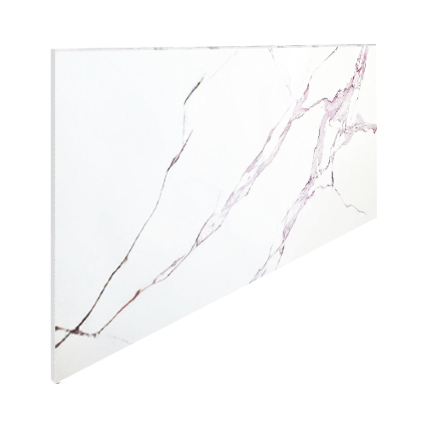 Dundee Deco Faux Marble Wall Panels - 2 ft X 4 ft - Glossy, Waterproof Indoor Wall Cladding - White, Grey Veins - Set of 4 - Covers 31 sq ft