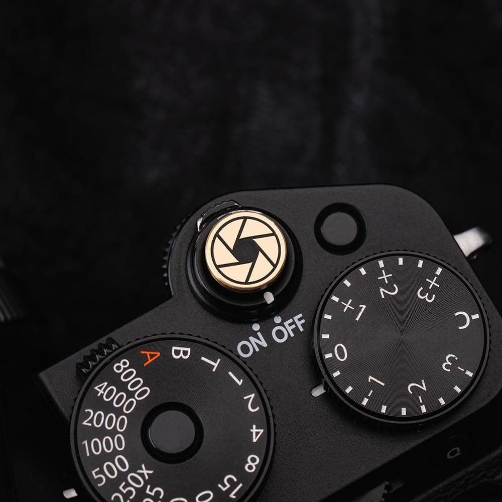 X100V X100F XE4 XE3 XT5 XT4 XT30 Pure Copper Aperture Camera Shutter Button, Suitable for Fuji for Nikon ZF ZFC