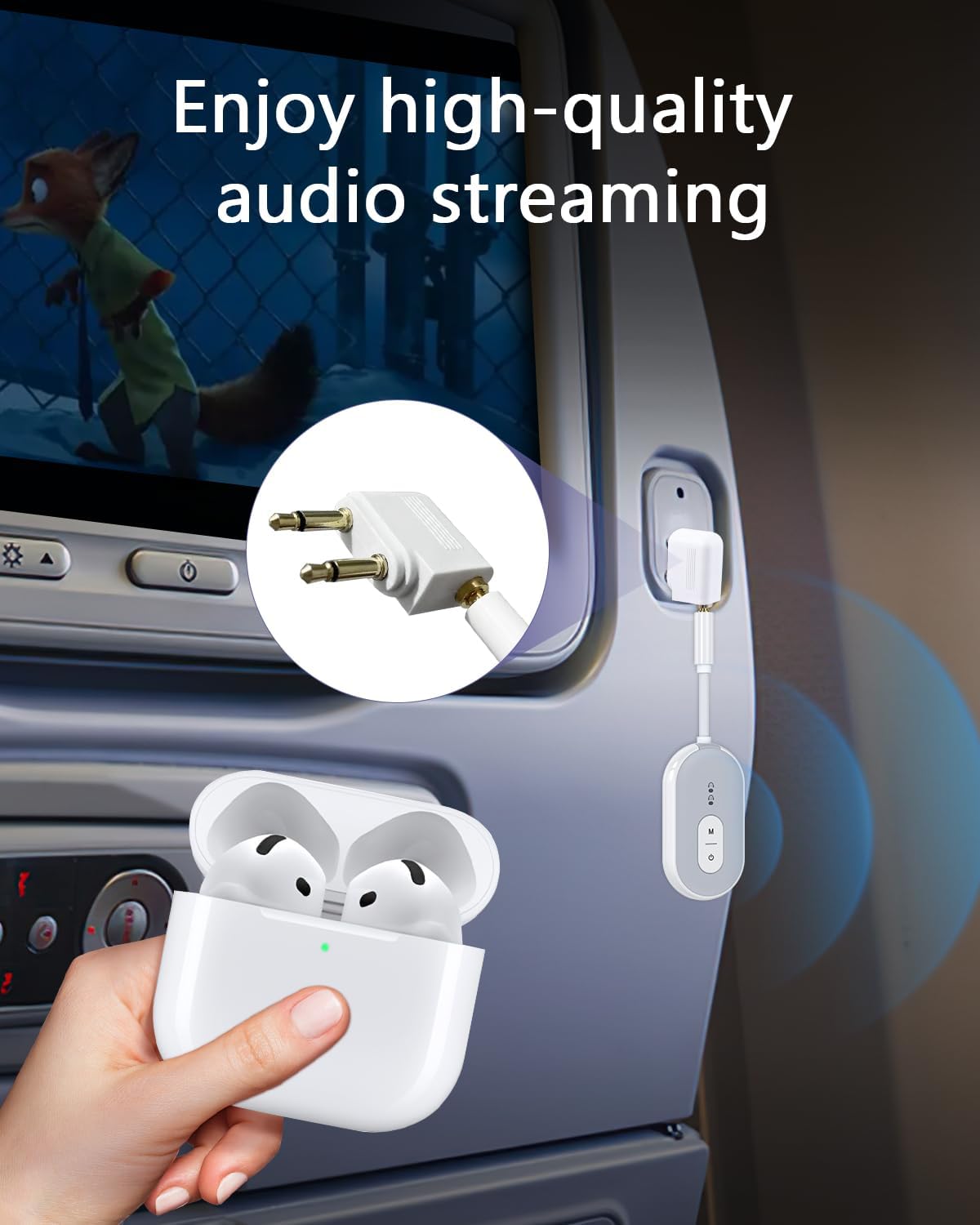 Ankilo 5.3 2-in-1 3.5mm 18+ Bluetooth Transmitter Receiver for Car, Wireless Audio Adapter with AUX, Low Latency