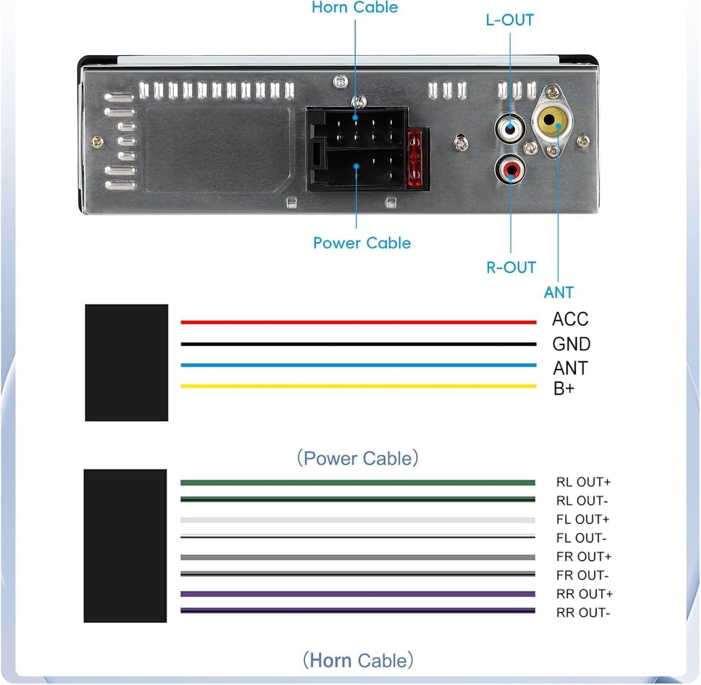 CAMECHO MP3/U Car Radio Bluetooth Single DIN Car Stereo Audio, Car Audio with Bluetooth Handsfree/FM/ Disk/AUX/USB