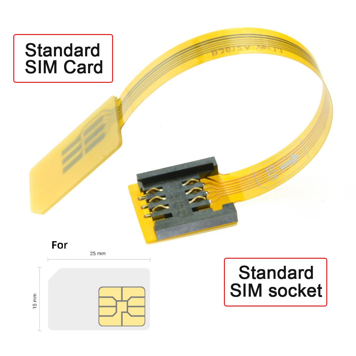 10cm chenyang GSM CDMA Standard UIM SIM Card Kit Extension Soft Flat FPC Cable