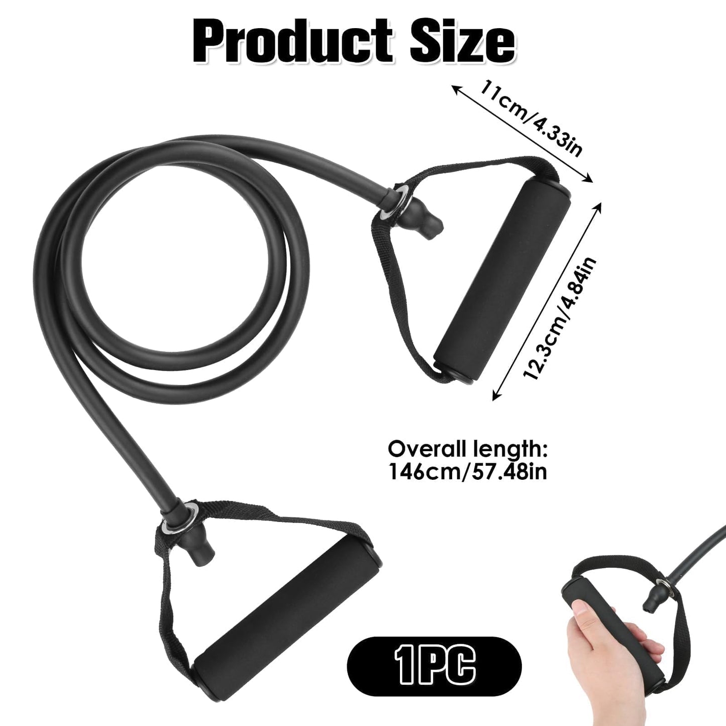 Resistance Bands with Handles, Easy Hold Working Out Exercise Bands, Comfortable Workout Accessory for Men Women Strength Training Muscle Shaping Physical Therapy Home (30LB)