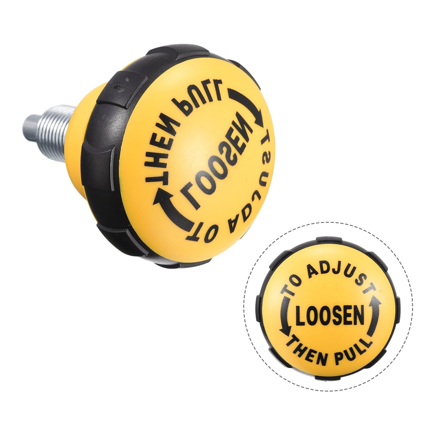 uxcell Pull Pin Spring Knobs Replacement Parts, M16 Exercise Bike Adjustment Pull Pin Knob for Home Fitness Height Adjustment, Black Yellow 5Pcs
