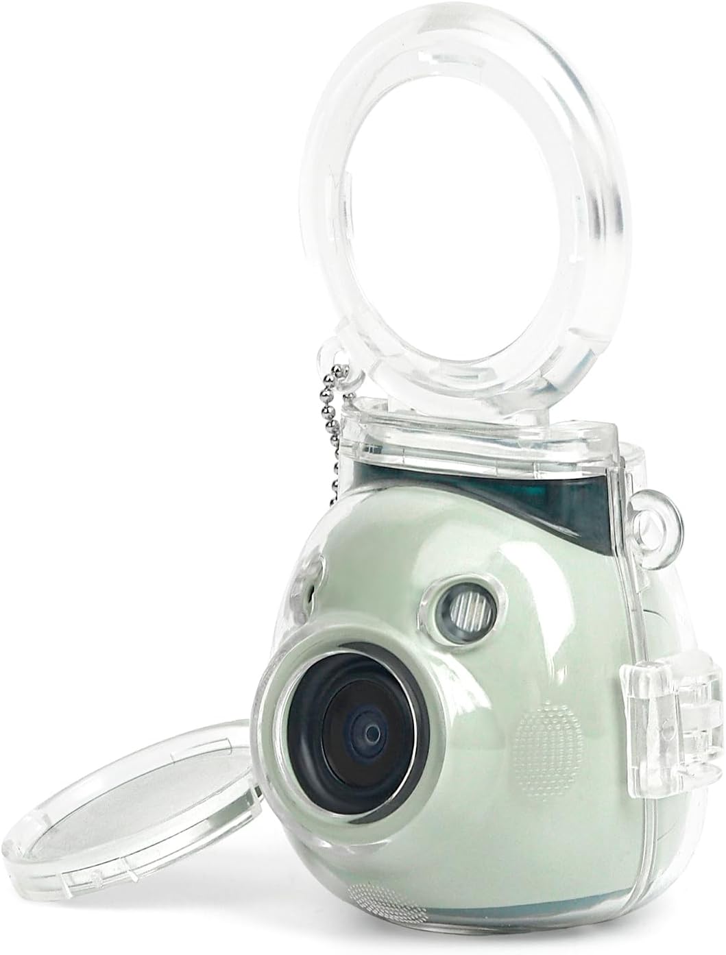 MUZIRI KINOKOO Fuji Mini Pal Camera Clear Case with Selfie Mirror - Hard PC Crystal Clear Protective Case for Instax