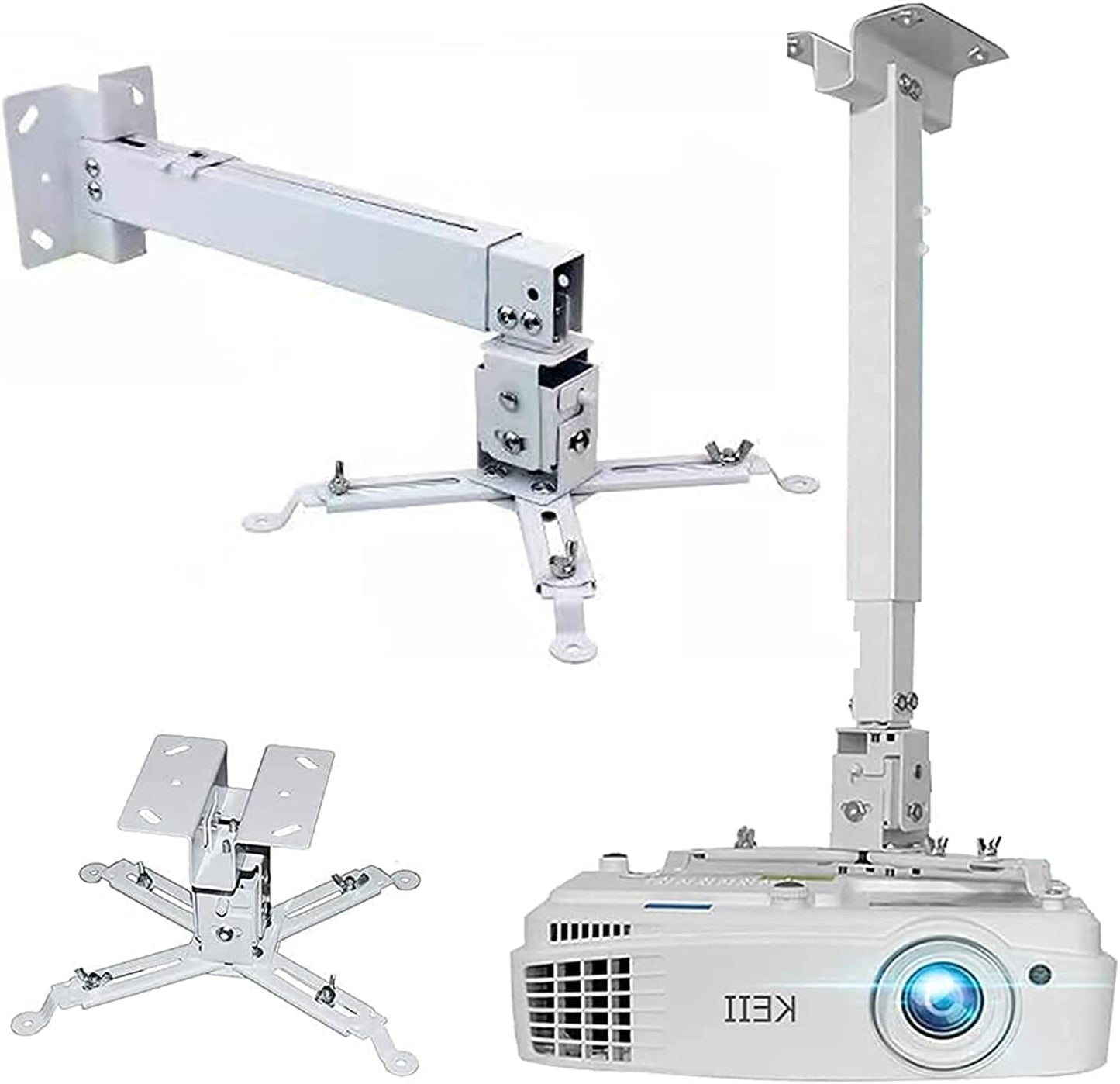 Coret 33 lbs Projector Drop Ceiling Mount, Universal Hanger Wall Mount Shelf Holder, Adjustable Height Pole Mount