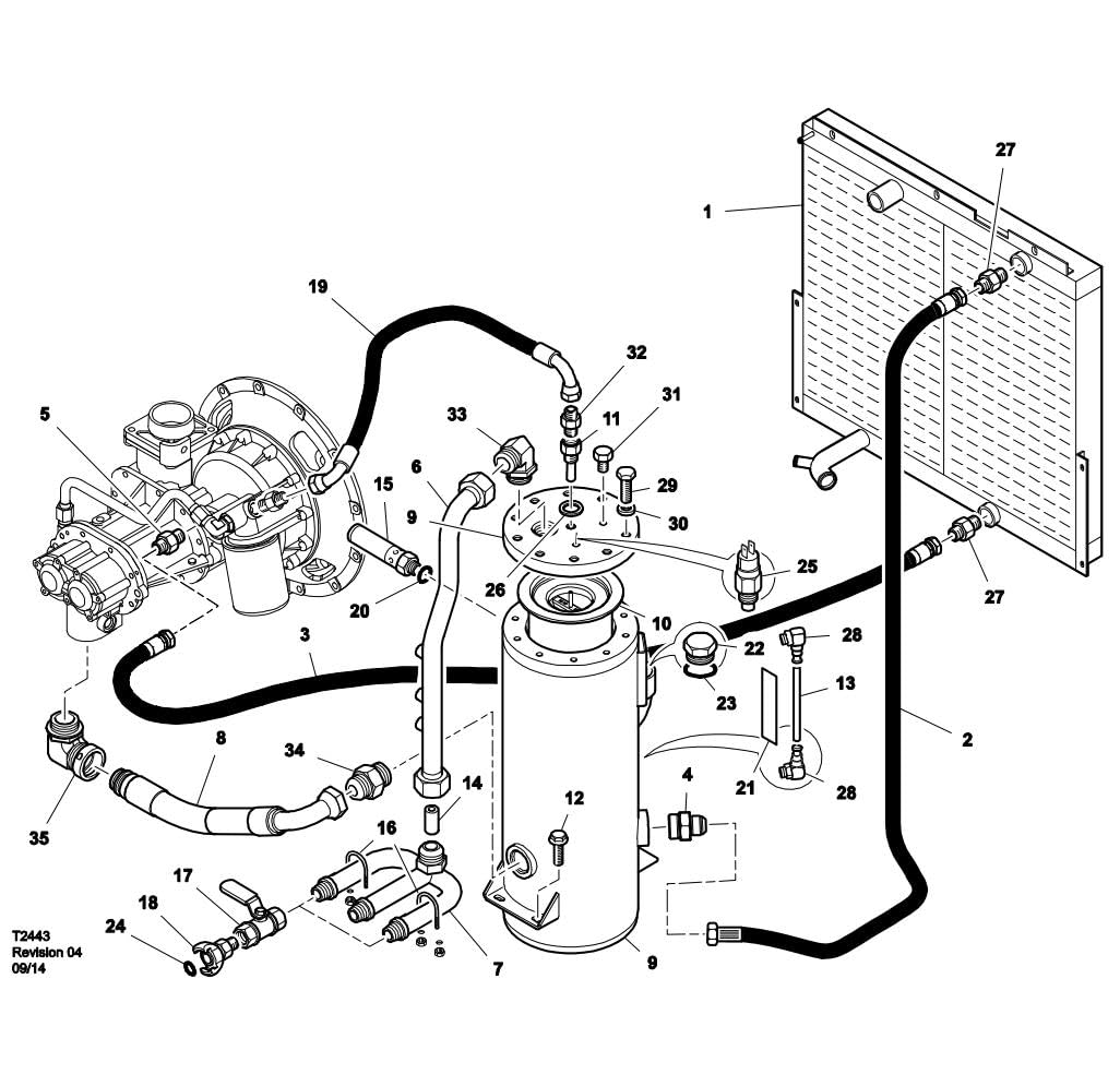 EZROAD Air Oil Separator Element 54625942 Compatible with Ingersoll Rand 7/51 7/71 12/56 7/72 JDT2 Portable Air Compressor Power Separator Tank 5462594 w/Drain Tube