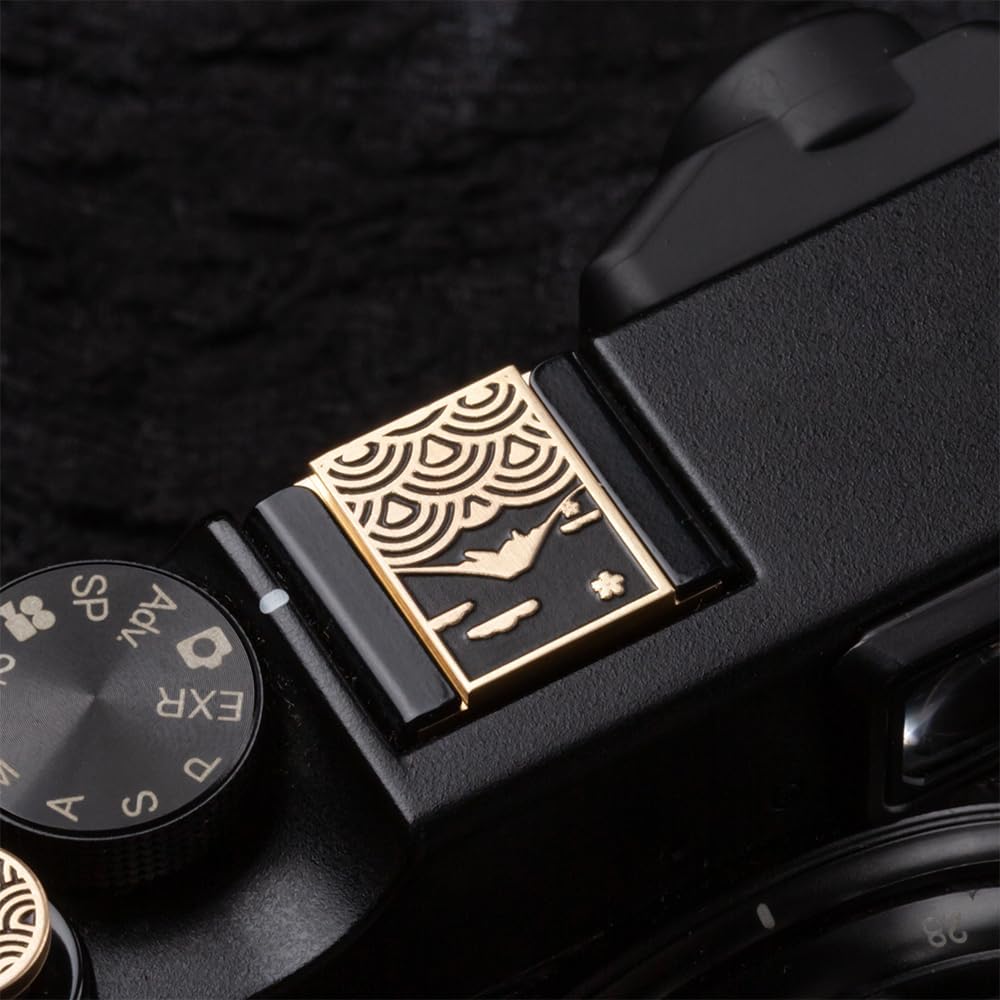 X-T50 X-S20 X-S10 X-T4 XT30 Z6iii Z7 Z30 Z50 Wave Pattern Camera hot Shoe Cover Camera Shutter Button for Fujifilm