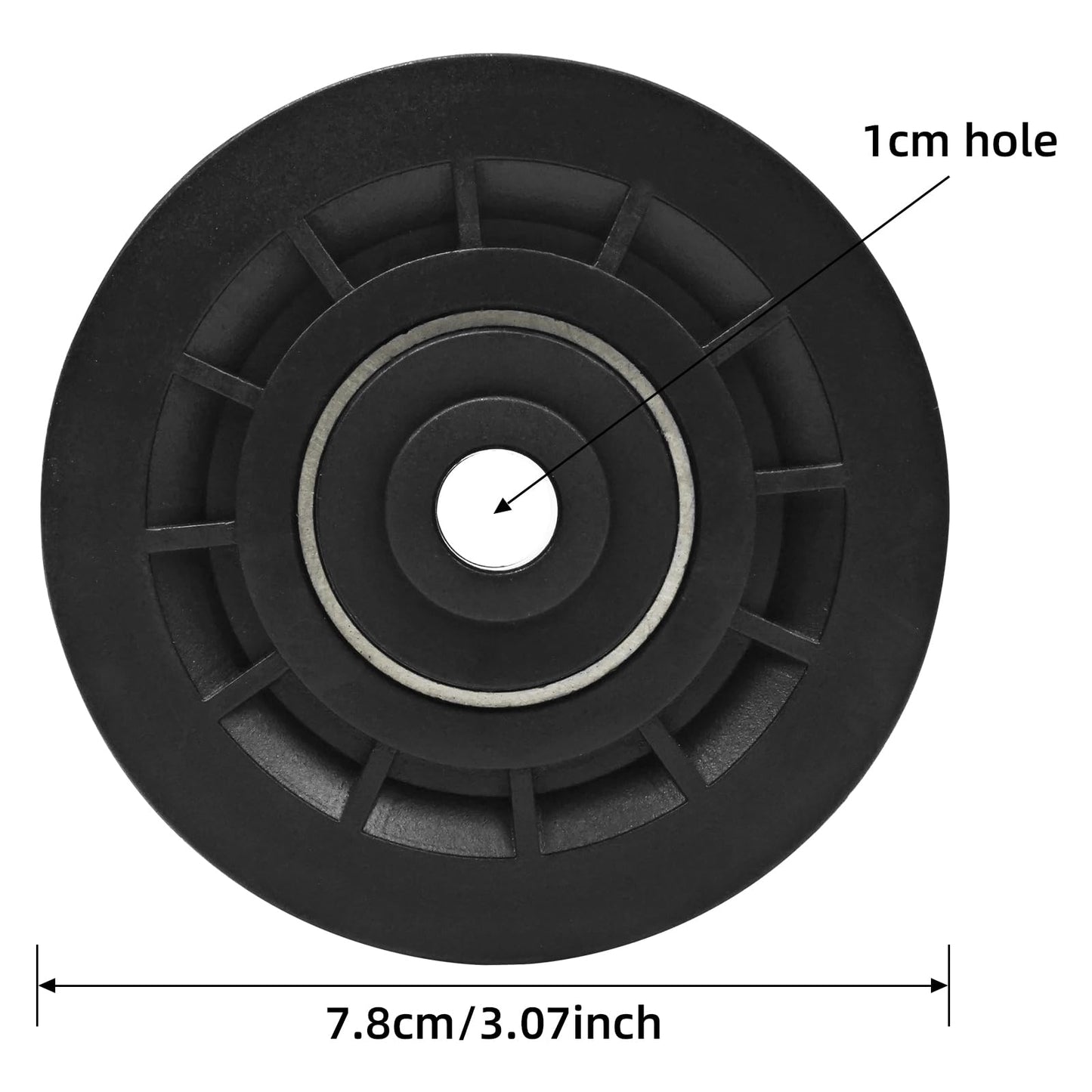 Topfinder Pulley 78 mm, pulley for ropes, pulleys with ball bearings, pulley, replacement parts, fitness equipment, power station wheels, 2 pieces