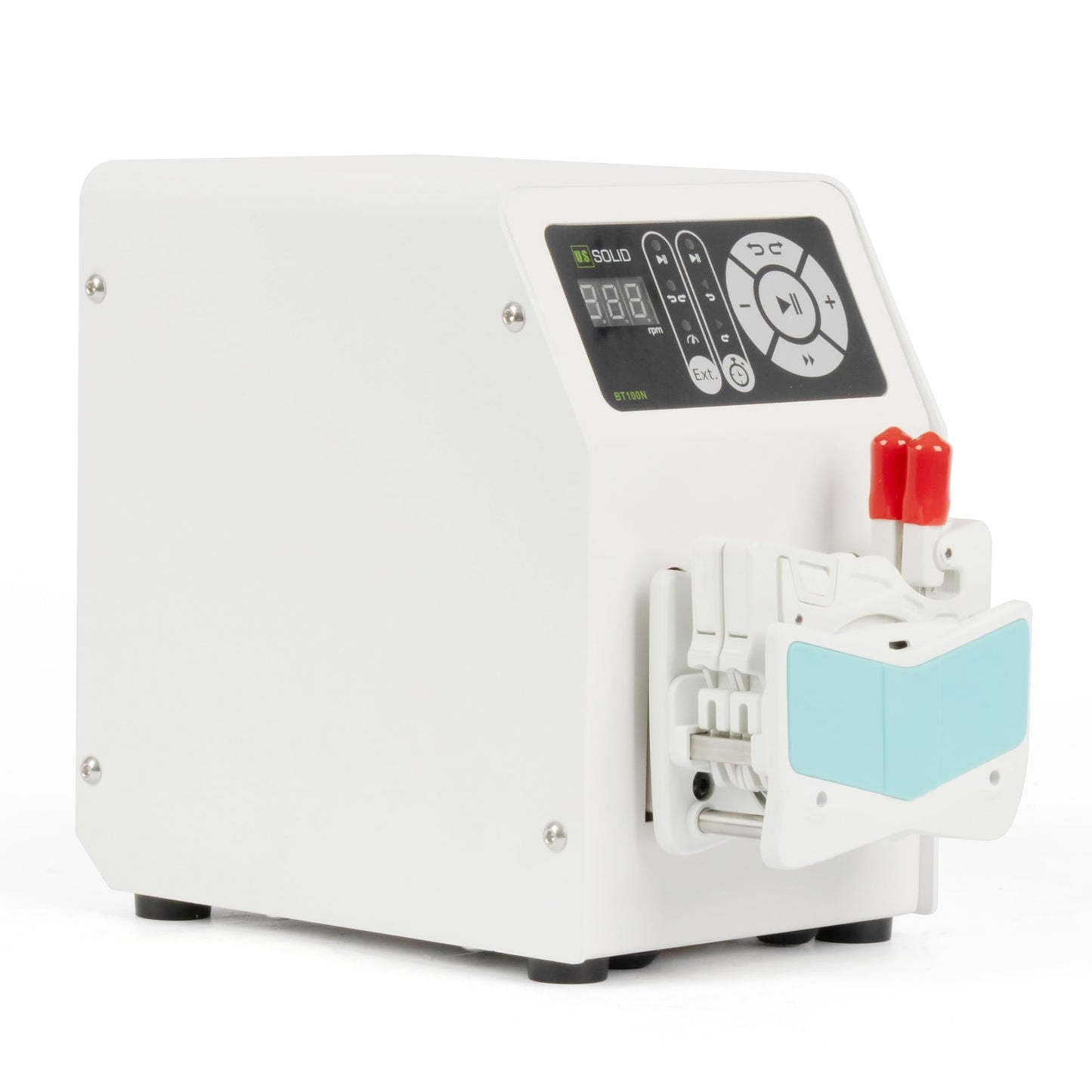U.S. Solid Peristaltic Pump Dual Channel Variable Speed 0.1-150 RPM - 0.0002-48 mL/min Flow - 3 Included Tubing Sizes (1x1,2x1,2.4x0.8)