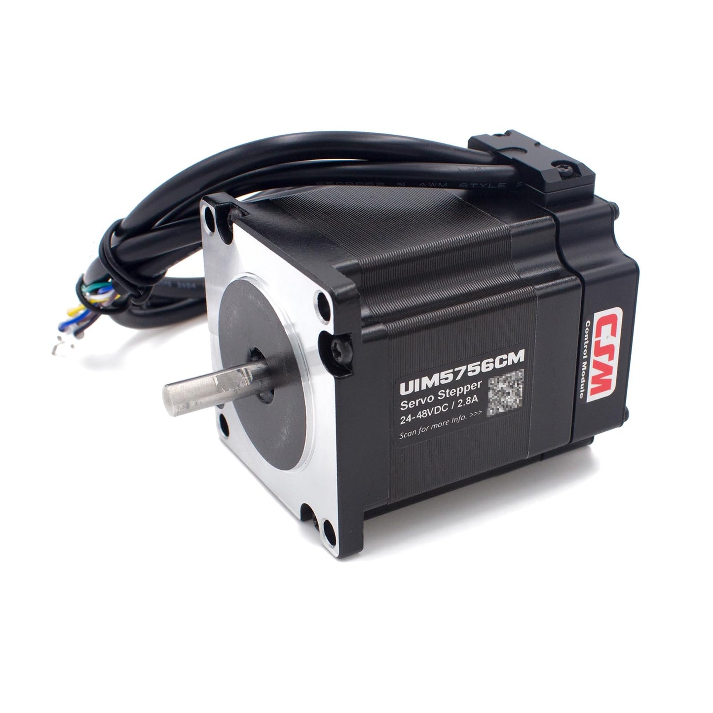 NEMA 23 Integrated Servo Stepper Motor with Built-in Encoder,Closed-Loop Servo Motion Controller and Driver,CAN Bus Interface,2000RPM,Max1.26Nm,3.5A,24-48VDC(UIM5756CM)