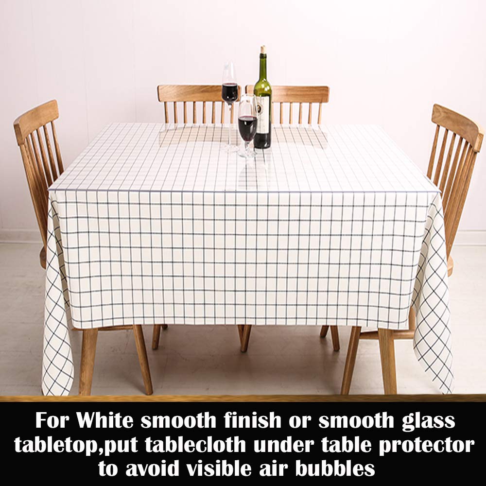 Clear Plastic Dinner Table Protector Tablelcloth Desk Pad Mat Cutting Wooden Furniture Coffee Glass Table Cloth Top Protection Granite Countertop Cabinet Cover Waterproof Rectangular PVC Vinyl 36x84