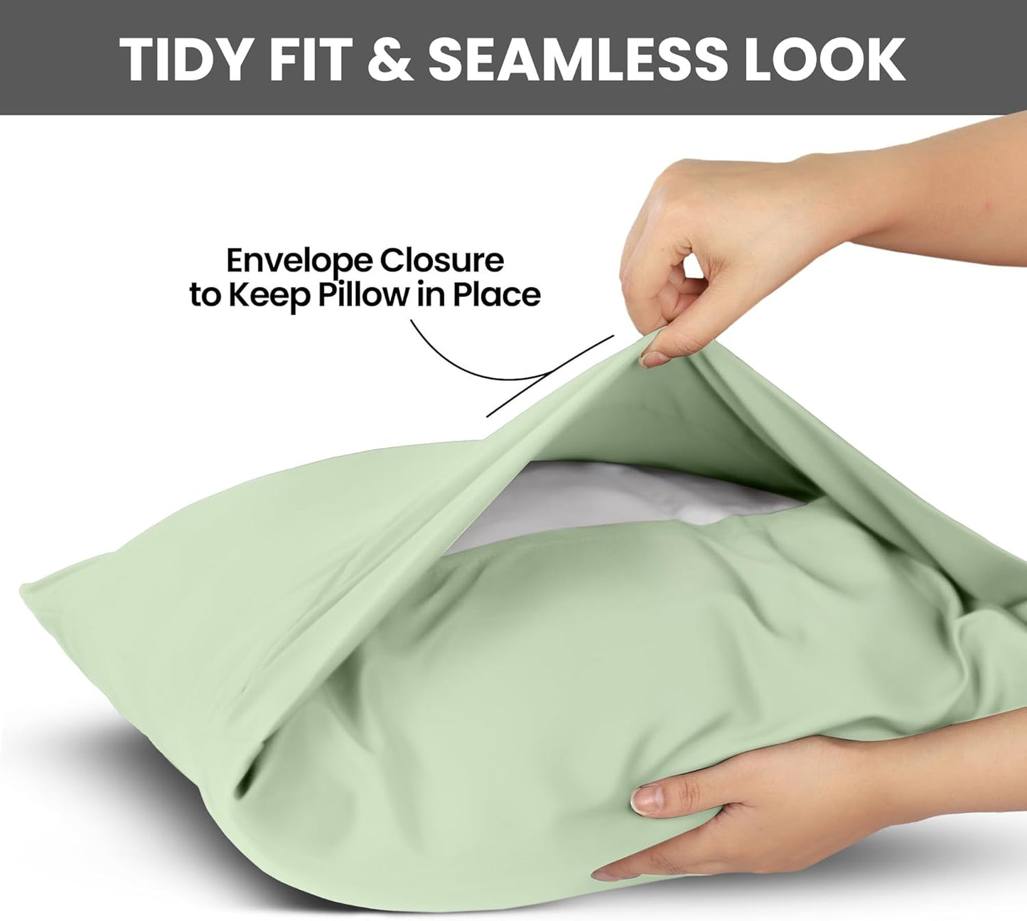 Utopia Bedding Queen Pillow Cases - Soft Brushed Microfiber - 2 Pack, Sage | Fade Resistant 20 x 30 Inches