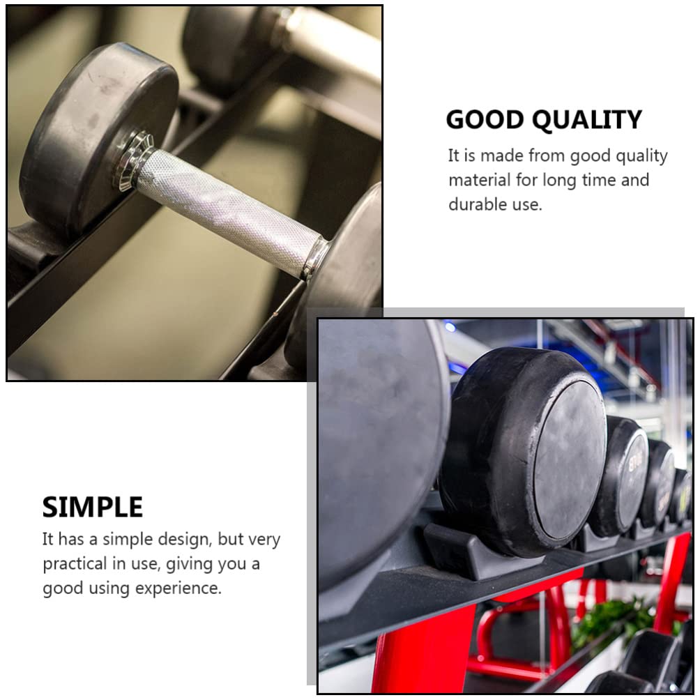 6pcs Dumbbell Saddles Replacement Plastic Dumbbell Cradles Weight Lifting Storage Stand Fitness Weight Holders Floor Bracket for Home Workout Black