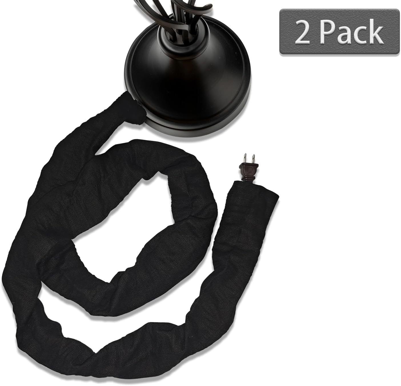 2 6 Pcs Fabric Cord Cover & Chandelier Chain Cover Each Feet Long, Easy to Install, Ideal for Chandeliers, Lighting