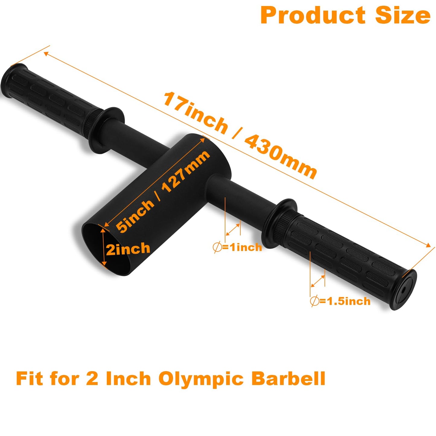 KSWLOR T Bar Row Handle Landmine Attachment,T Bar Row Handle Fit for 2-Inch Olympic Barbell,Landmine Attachments for Deadlift, Squat Workout, Increased Versatility
