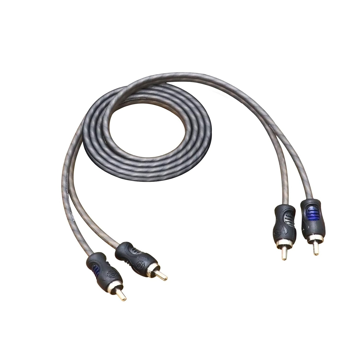 RCI23 100% 3ft 2-Channel RECOIL Oxygen Free Copper RCA Audio Cable, Twisted Pair with Noise Reduction