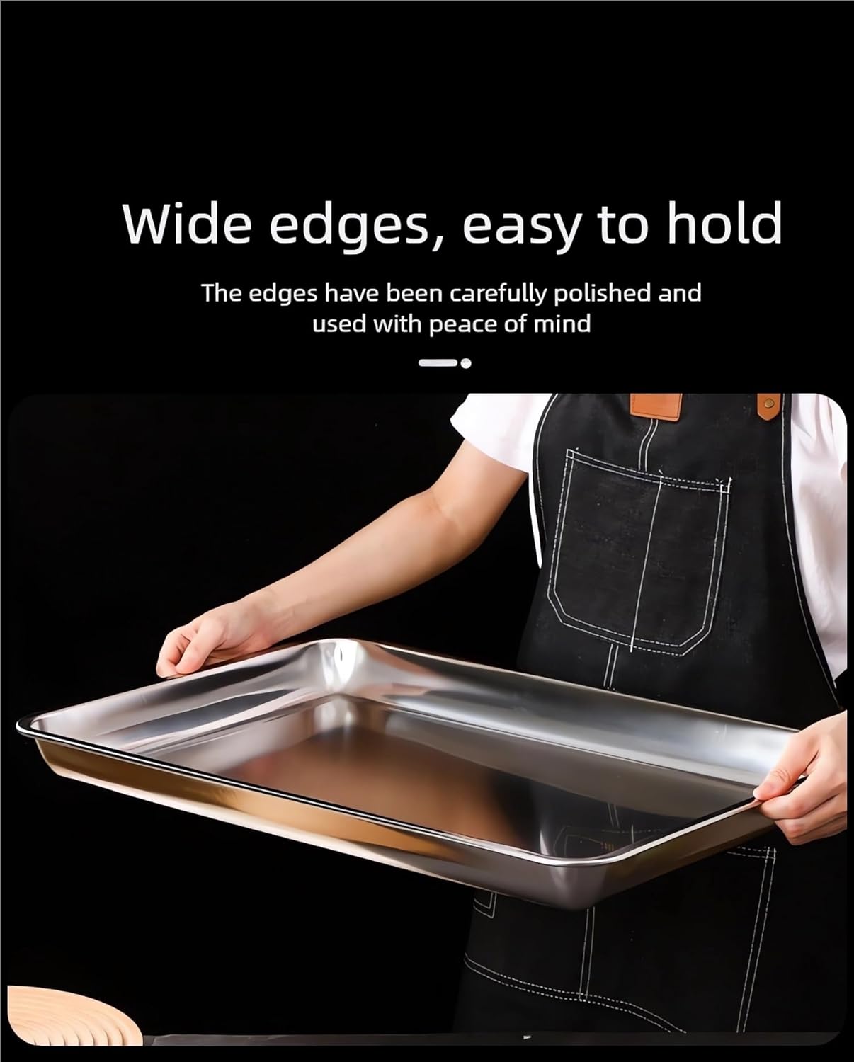 Regine Switzerland Extra Large 304 Stainless Steel Baking Pan Set - 2-Pack Non-Toxic Bakeware | Solid & Perforated Pans
