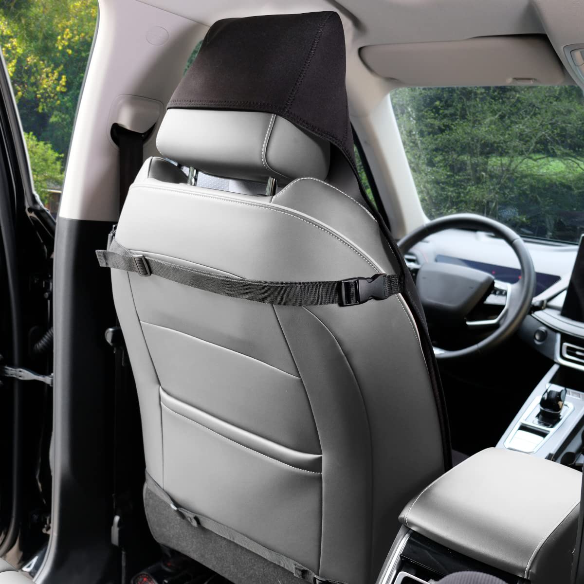 DREAMANIA Waterproof Seat Cover, Upgraded Sweat Carseat Protector, Perfect for Universal Anti-Slip Car Truck SUV Seat, Ideal for Surfing Yoga Gym Workout, Black