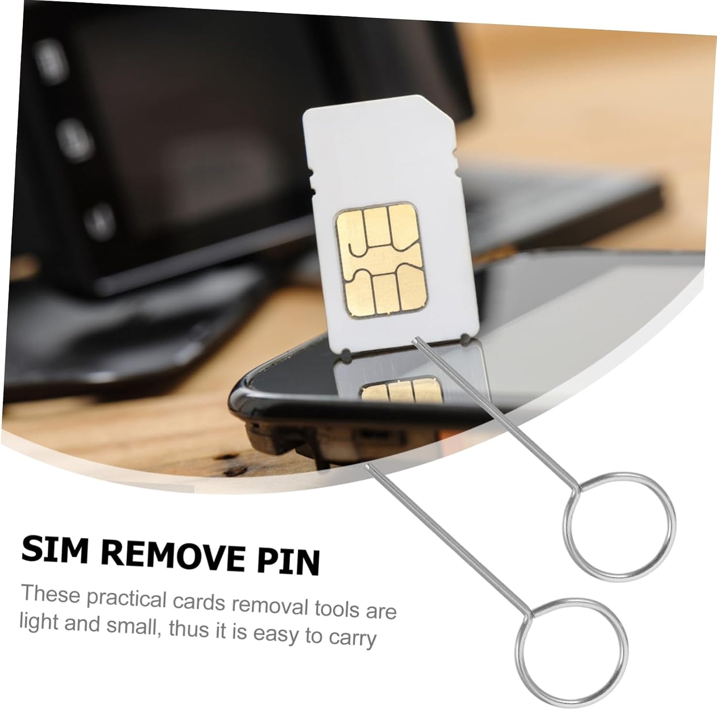 1000pcs Sim Eject Tool for Mobile Phones Remover for Sim Card Tray Design Compatible
