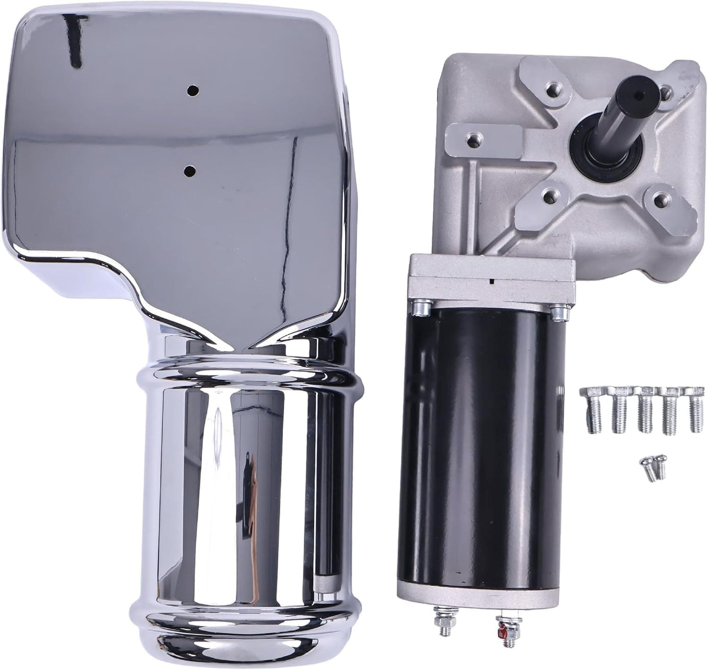 Solarhome 12V 1.2 HP 900W 60 RPM 60:1 Dump Truck Roll Tarp Motor with Chrome Cover