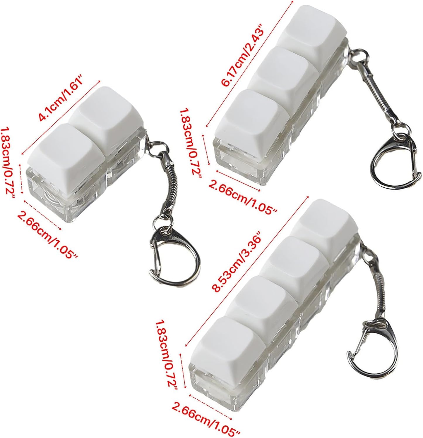 ZSYTF 2-Key 3-Key 4-Key 1PC Portable Keyboard Switches Tester Testing Tool LED Light Keyboard Switches Keychain Toy