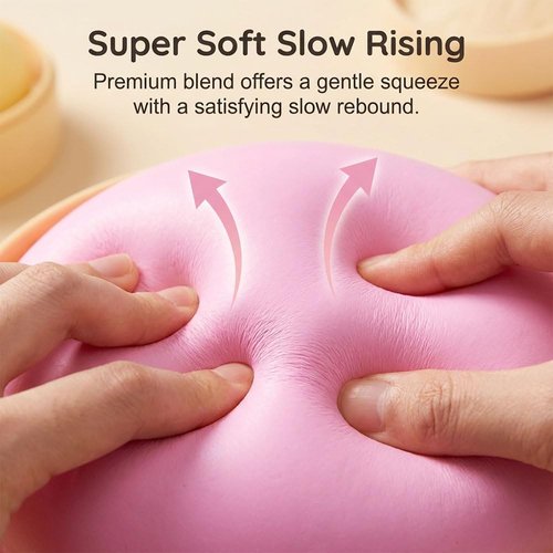 Giant Dumpling Squishy - Jumbo Soft Slow Rising Stress Ball | Extra Large Pink Fidget Toy for Stress Relief