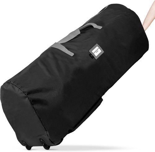 Handy Laundry - Rolling Tree Storage Bag - Zippered Bag for 7.5-Foot Christmas Tree | Easy Transport with Carry Handles & Wheels - Protects Against Dust & Moisture (Black)