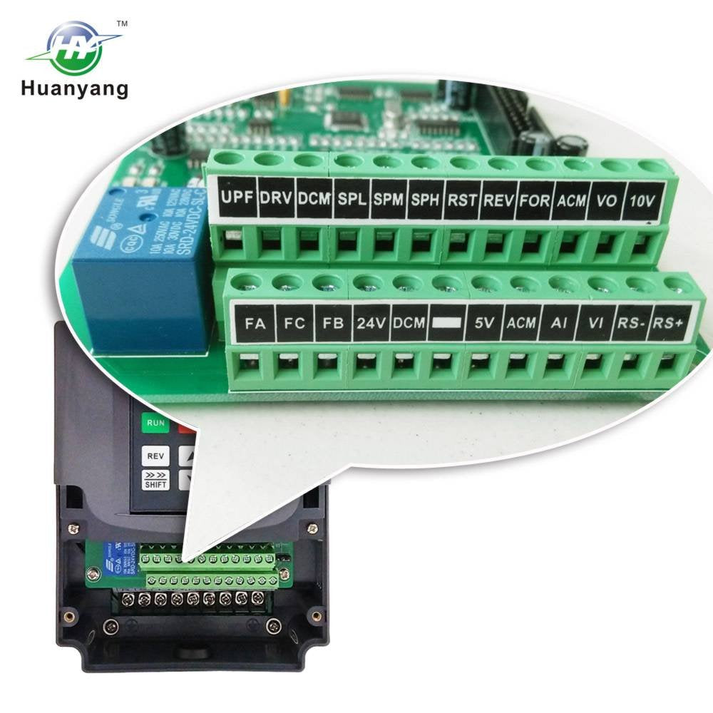 HY HUANYANG VFD Converter,Variable Frequency Drive,110V 1 Phase to 110v 3 Phase, for 3 Phase Motor/Spindle 0-400hz Speed Rotation (HY Series-110v 1.5kW 2HP Model)
