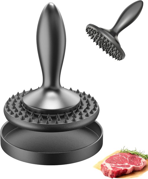 3 In 1 Meat Tenderizer Tool | Dual-Sided Kitchen Mallet for Tenderizing Steak & Chicken