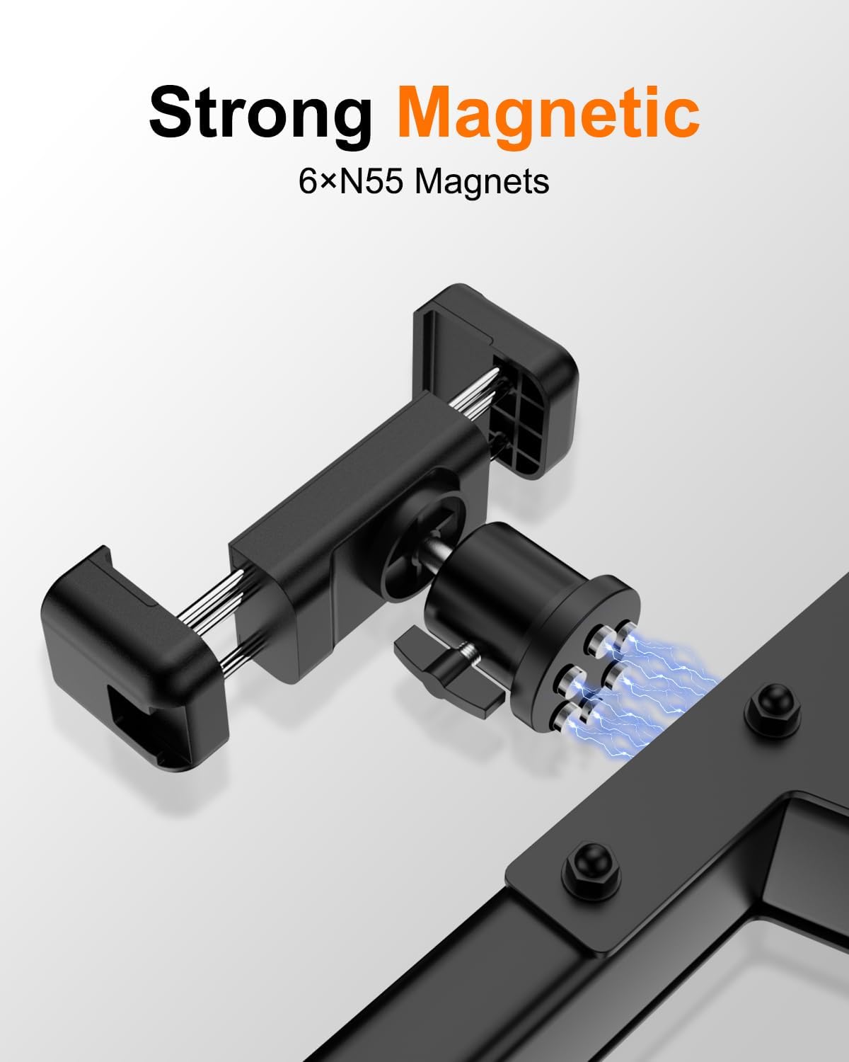 Amxellenware 360Adjustable, 4-7" Gym Magnetic Phone Holder, Portable Magnetic Phone Holder Mount for Gym, Attaches