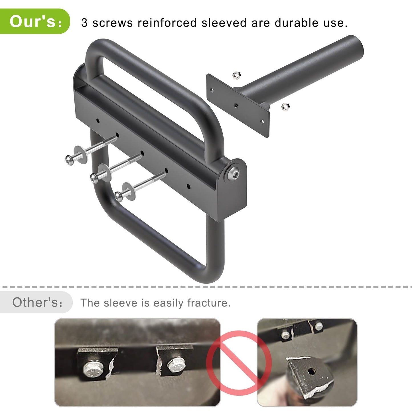 Kipika Adjustable Dumbbell to Barbell Converter - EZ Curling Bar Adapter - Versatile Weightlifting Equipment for Home Gym (B. Black Steel Sleeve)