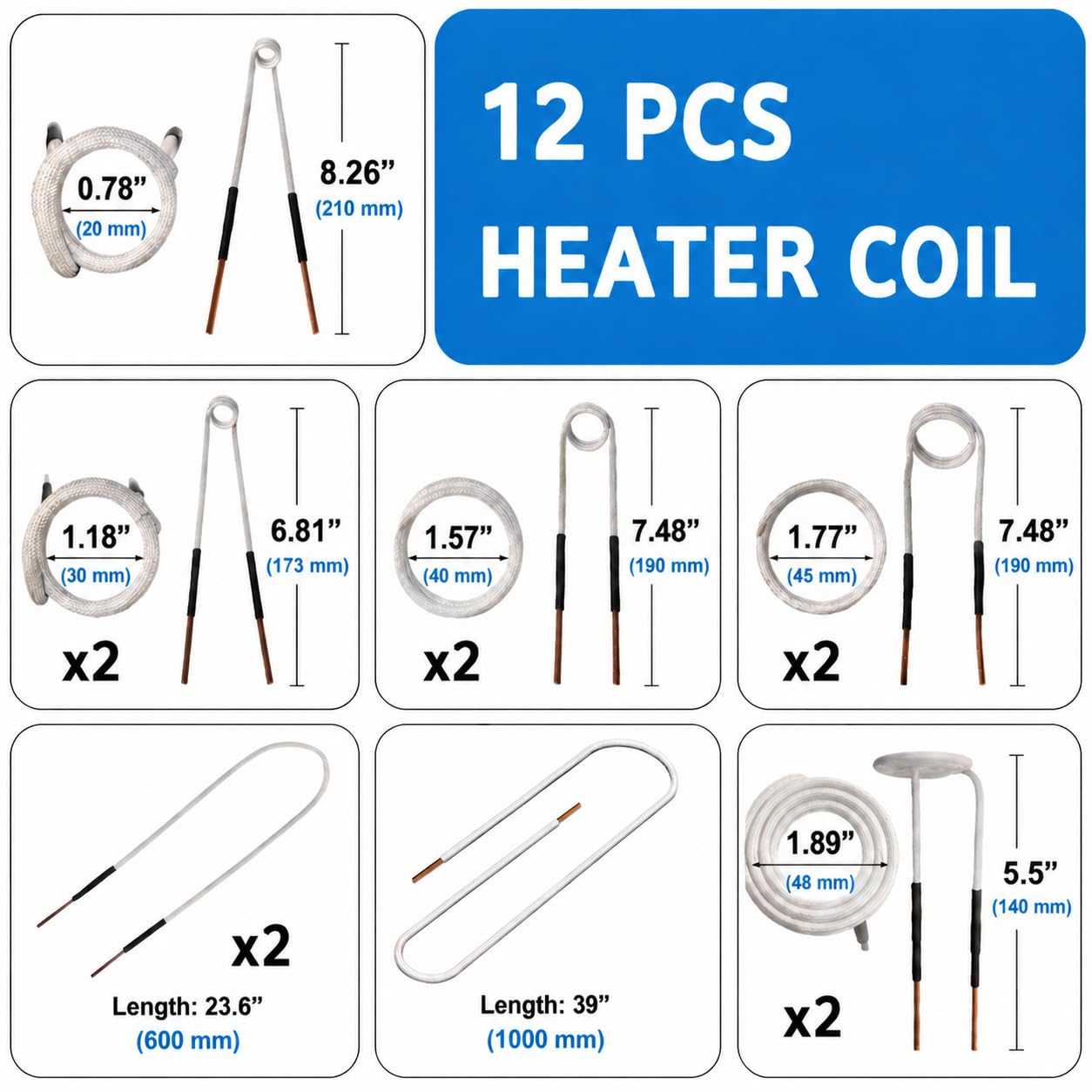 Solary Induction Heater Bolt Removal - 1200W 110V Hand Held Magnetic Induction Heater Tool with 12 Coils for Rusty Screw Removing