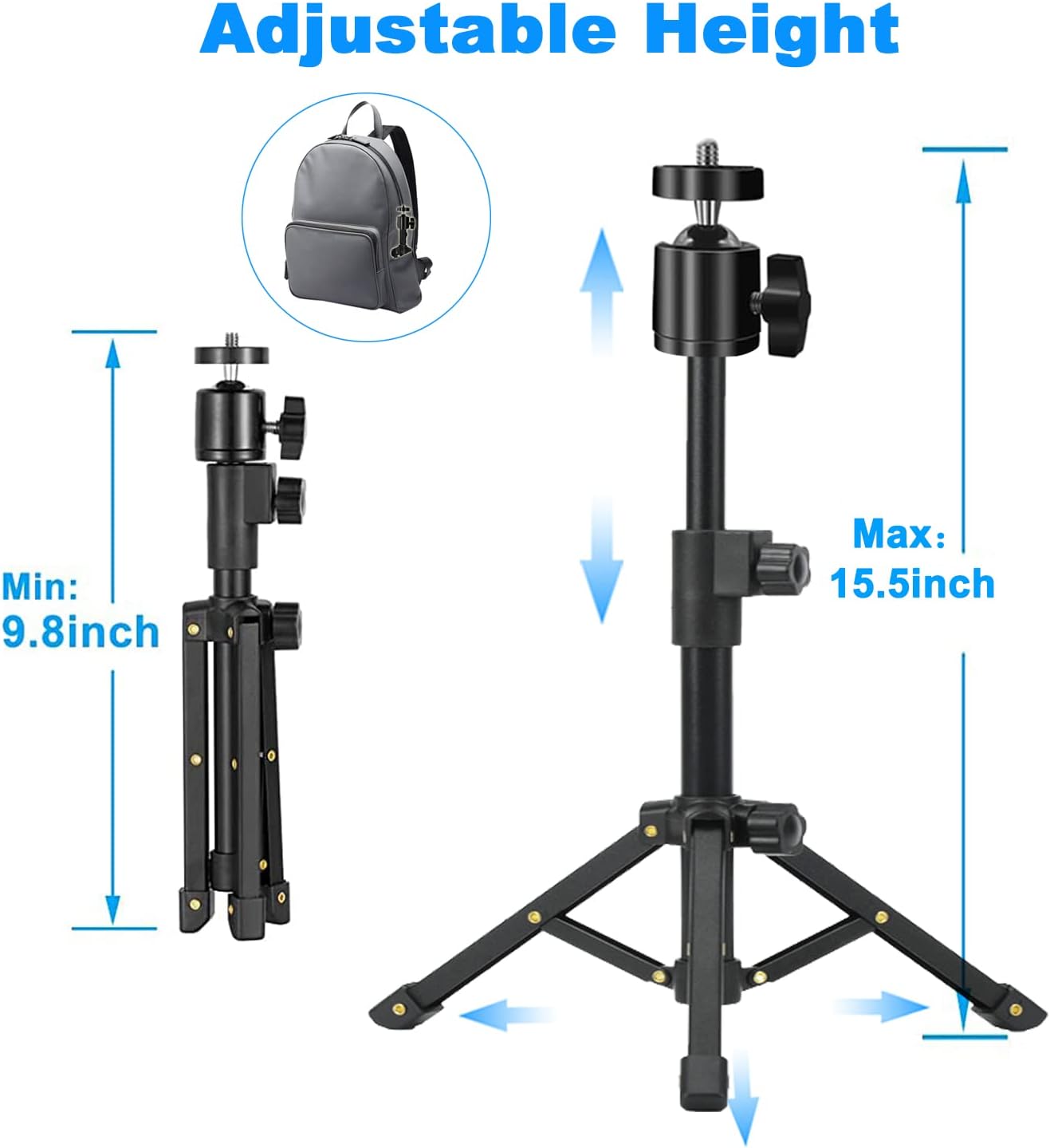 Khazylorr C922 C930e C920S C920 C615 C960 C920x 4K, N60, Webcam Tripod Stand, Extendable Webcam Stand for Desk Small