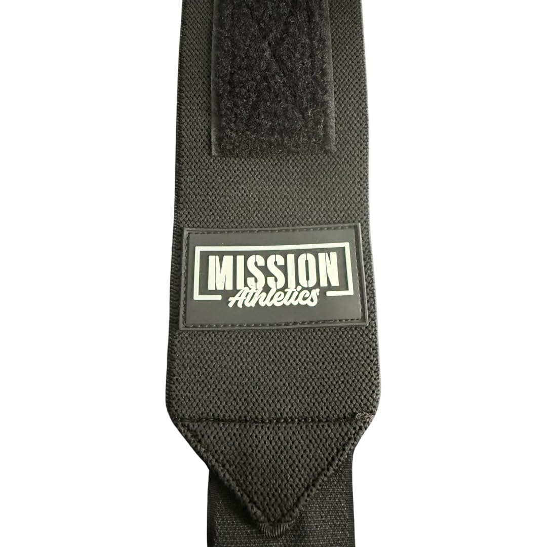 Mission Athletics Wrist Wraps for Weightlifting - 18” Premium Wrist Straps for Weightlifting With Thumb Loops, Best Gym Wrist Wraps for Lifting Weights, Bench Press & Powerlifting - For Men and Women