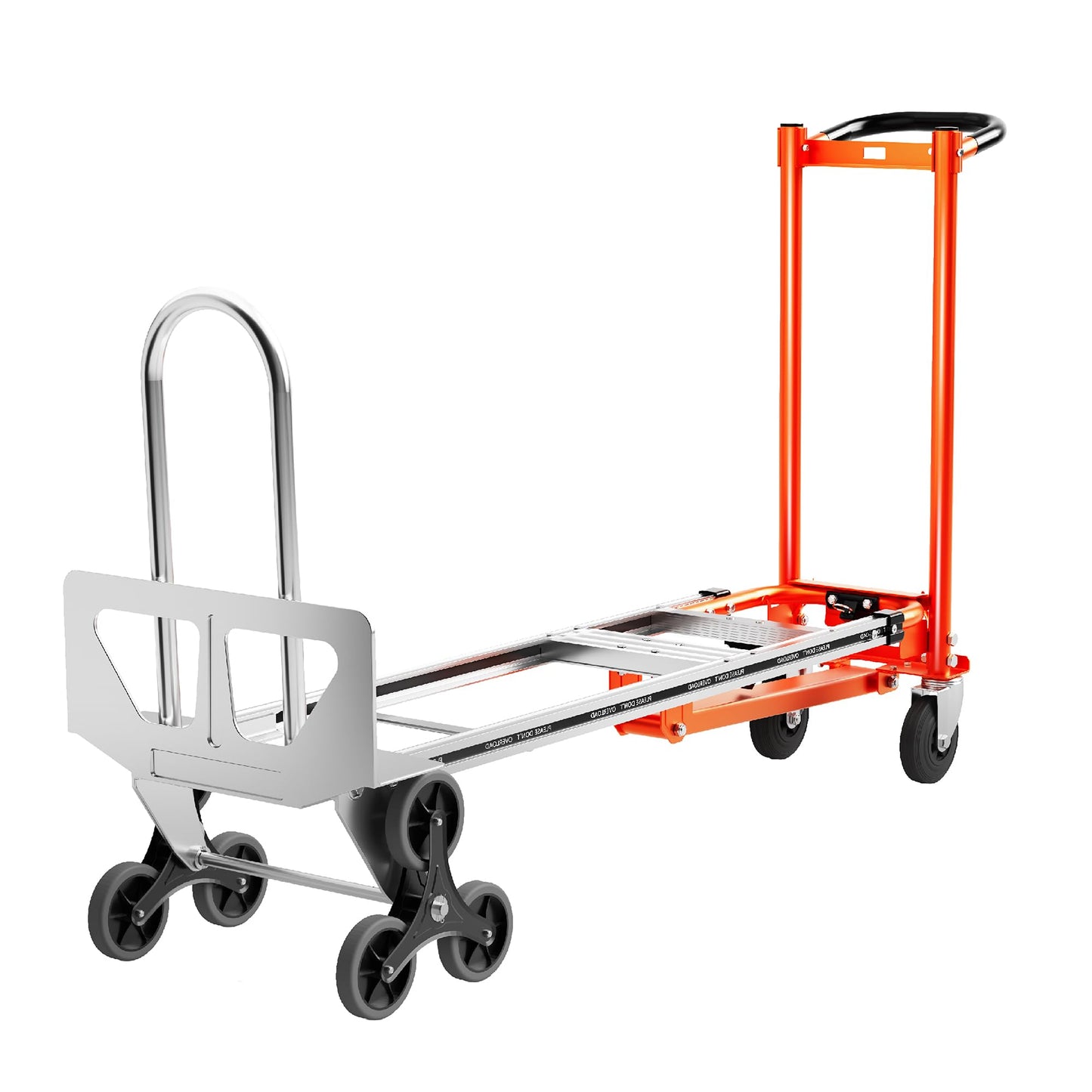 4 in 1 Industrial Convertible Stair Climbing Cart 1000 LBS Capacity, Heavy Duty Aluminum Hand Truck Dolly Cart with Solid Wheel, Folding Stair Climbing Cart Trolley for Transport Logistics Moving