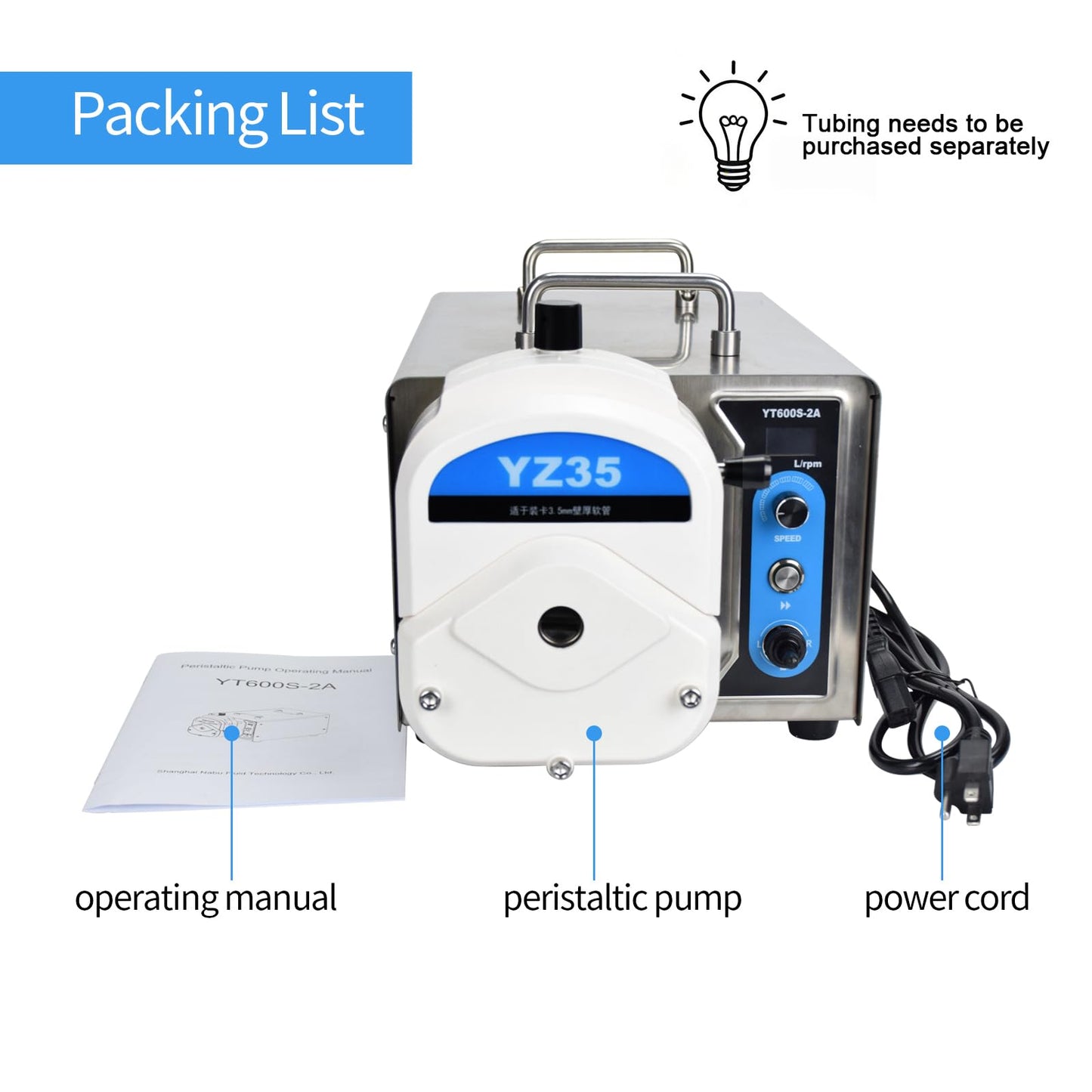 High flow Industrial Peristaltic Pump 13L/min 0-650RPM 220V