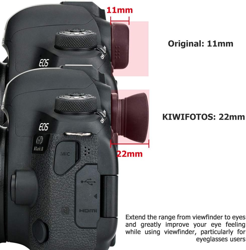 JJC 58mm T7 T6 T8i T7i T6i SL3 SL2 90D 80D 77D 4000D 18-55mm Multi-Coated UV Filter + Long Soft Viewfinder Eyecup