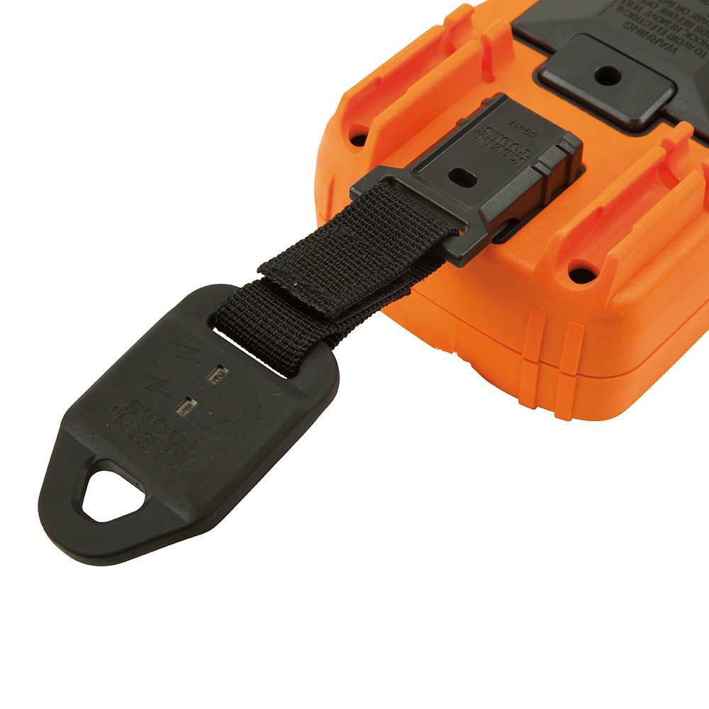 Klein Tools RT390 Circuit Analyzer with Large LCD, Identifies Wiring Faults, GFCI and AFCI Tester, Voltage Drop, Displays Trip Time, Orange & 69417 Rare-Earth Magnetic Hanger, with Strap