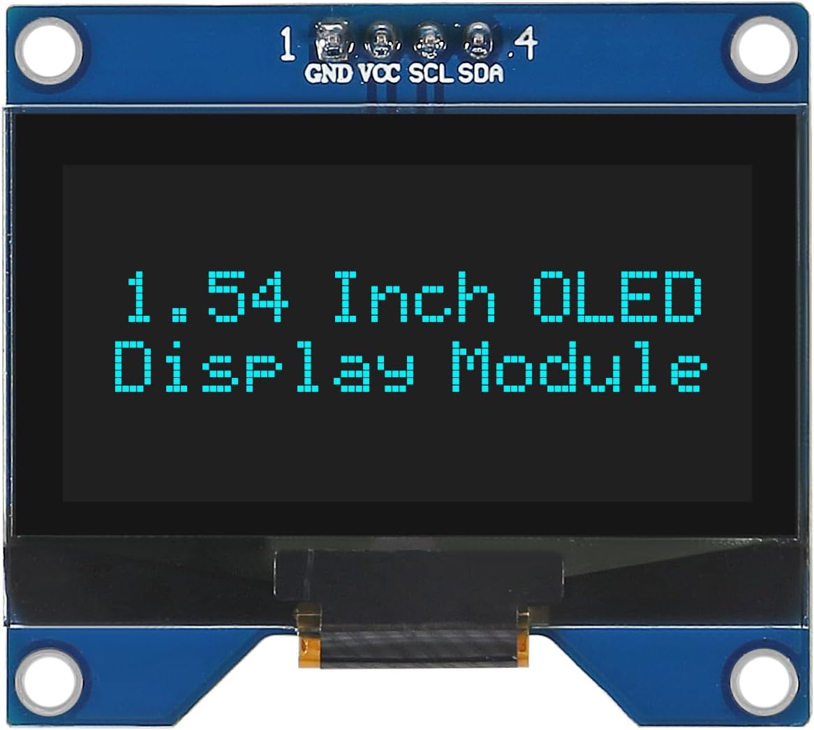 Coliao 1.54 Inch 12864 128x64 SSD1309 I2C 4 OLED Module Driver IIC Serial Interface Self-Luminous Display Board