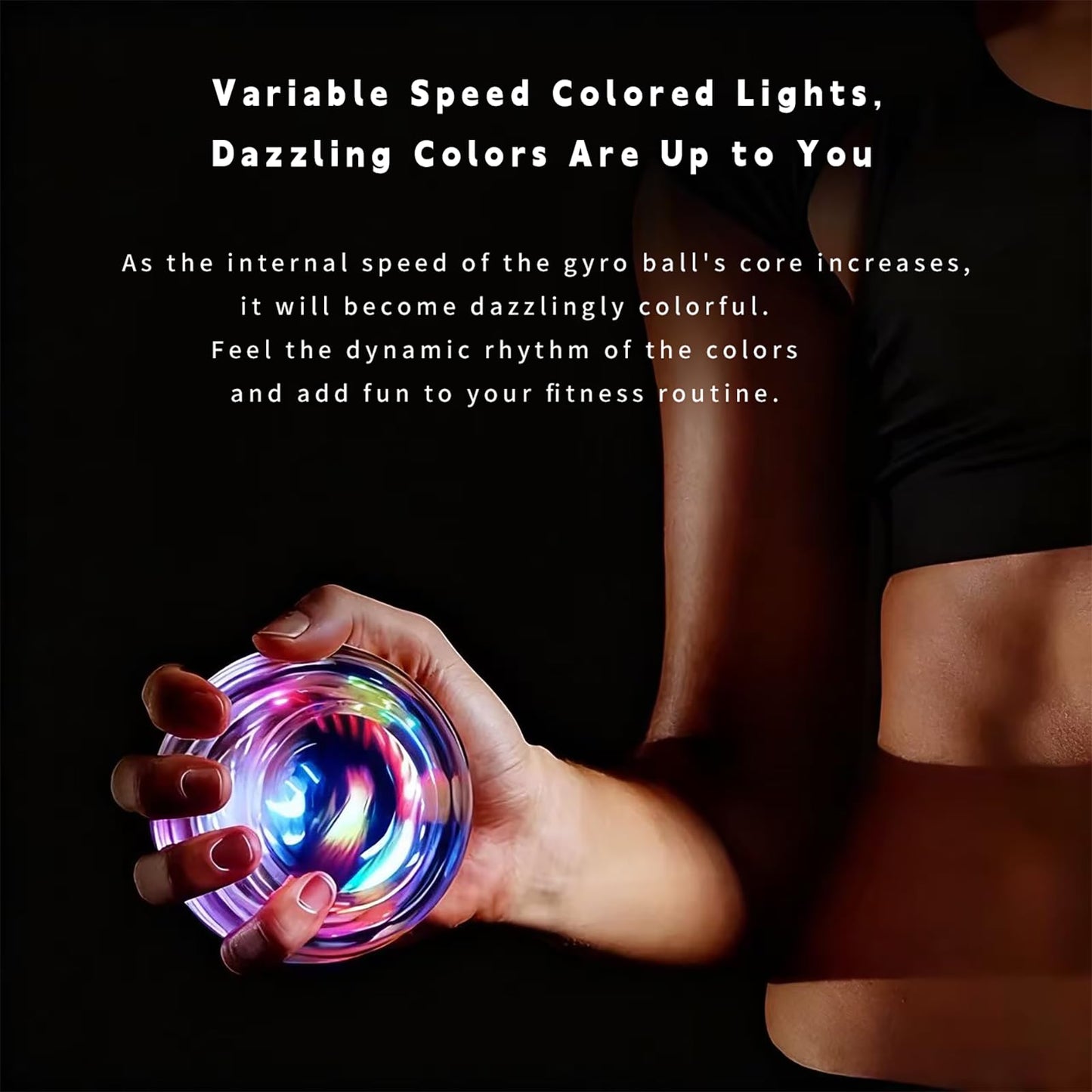 Hand Grip Strengthener Ball Wrist Ball gyro ball Exerciser Auto-Start Wrist Balls Hand Exerciser Devices with LED Lights for Strengthening Arms hand strengthening devices powerball gyro exerciser