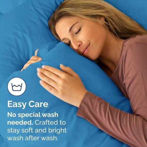 King Pillow Cases by [Brand Name] - Ultra Soft Hotel Quality Covers | Cozy, Wrinkle-Free & Fade Resistant - Denim Blue, Set of 2
