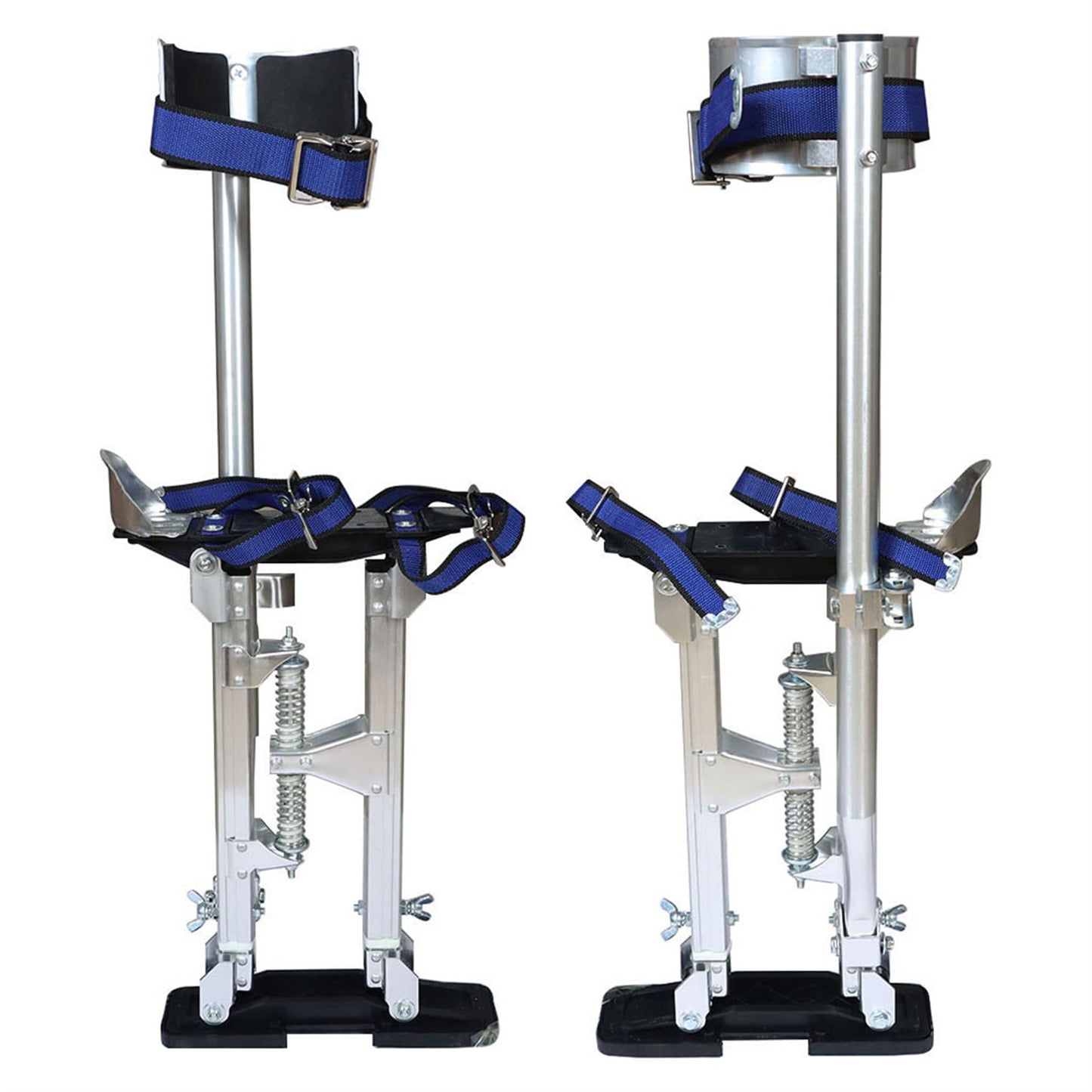 WFLNHB Drywall Stilts Grade Adjustable Auminum Tool Stilt 15-23 inch for Painting or Cleaning - Silver